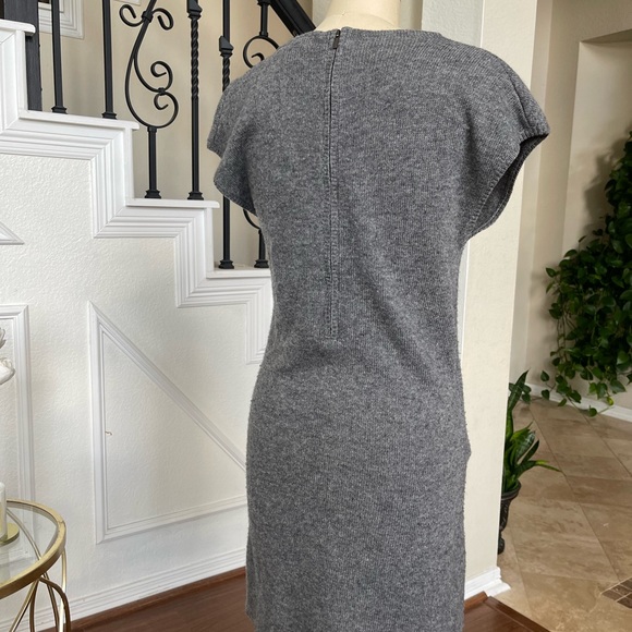 BCBG Max Azria Cashmere wool sweater dress grey heather size small S - Picture 6 of 10